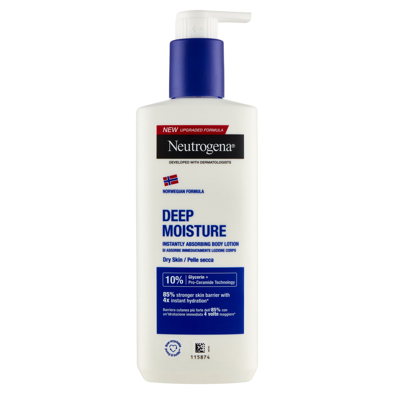Lozione corpo neutrogena assorbimento immediato idratazione intensa ml 250 - Immagine 01