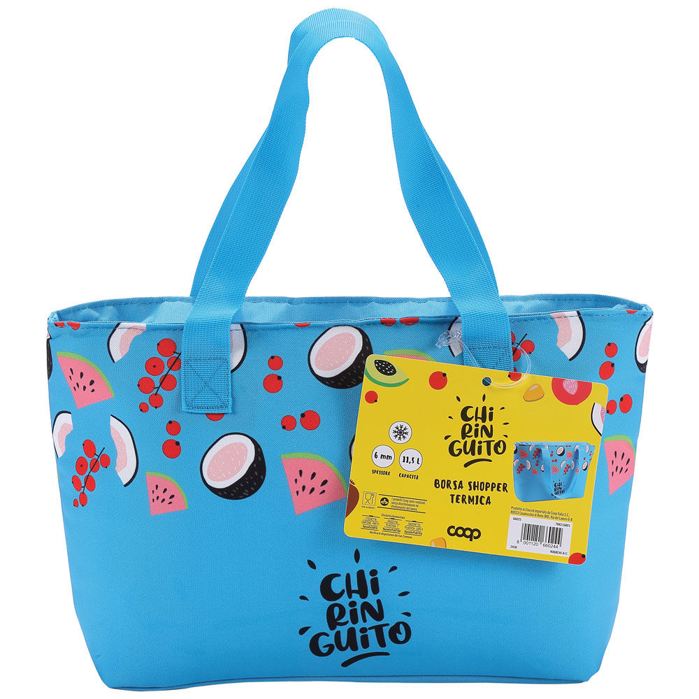 Shopper termica colore azzurro 11,5 lt