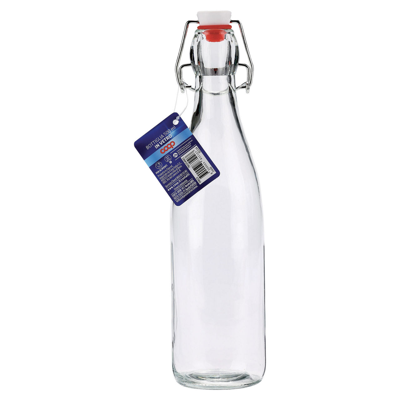 Bottiglia in vetro trasparente con tappo richiudibile 500 ml - Immagine 11