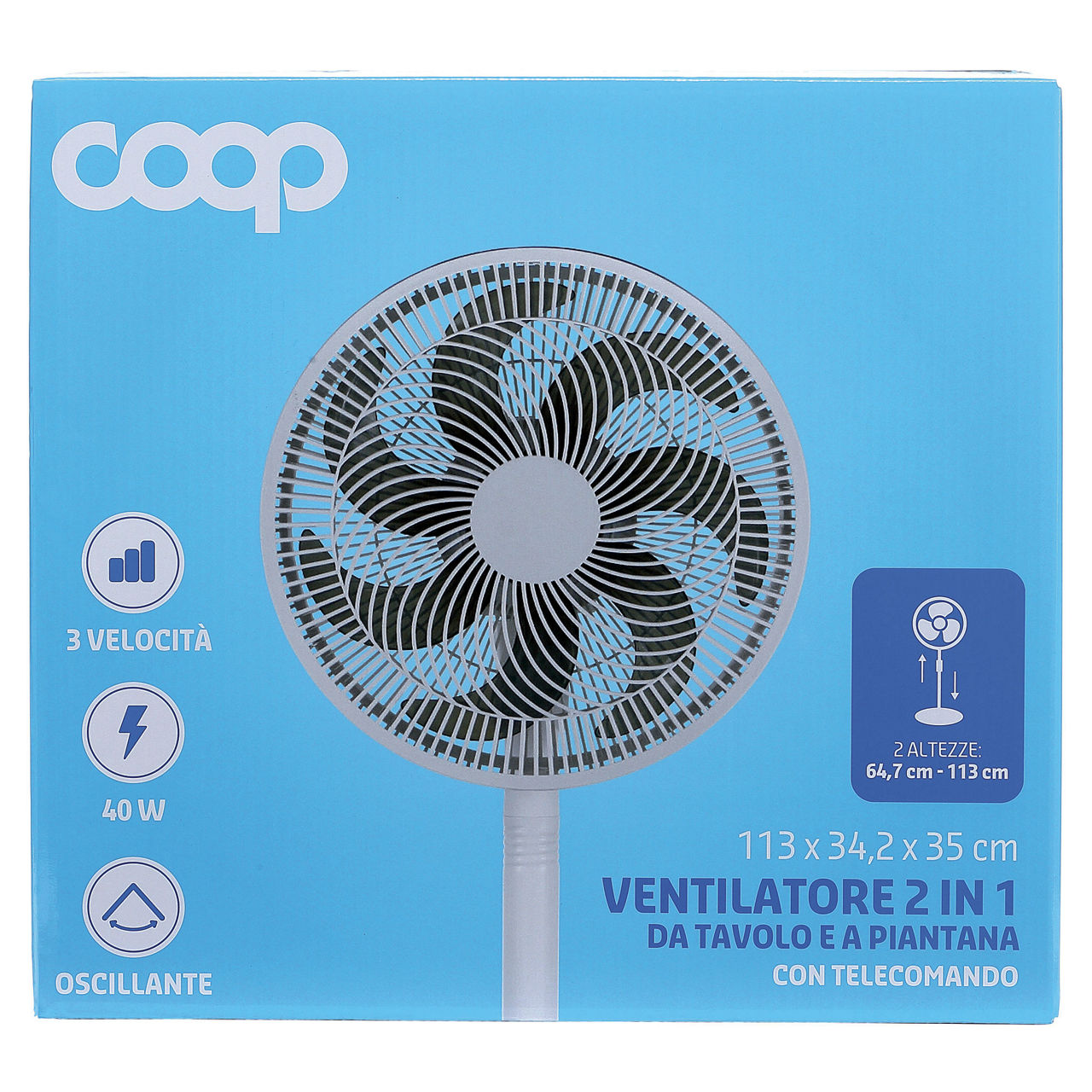 Ventilatore a piantana coop fs30-23ban 2 in 1 - Immagine 51
