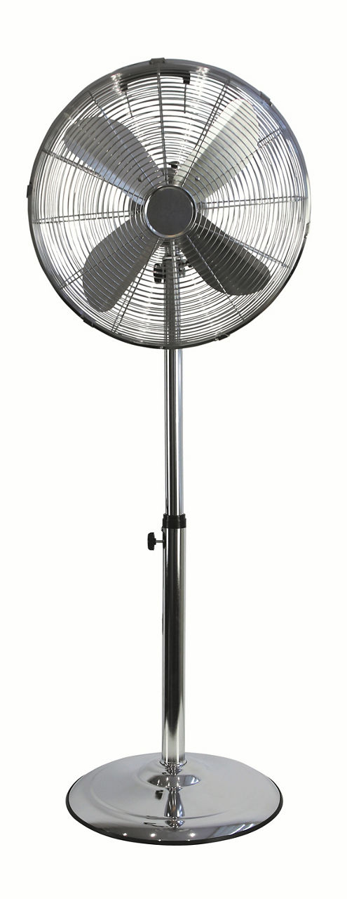Ventilatore a piantana cromato