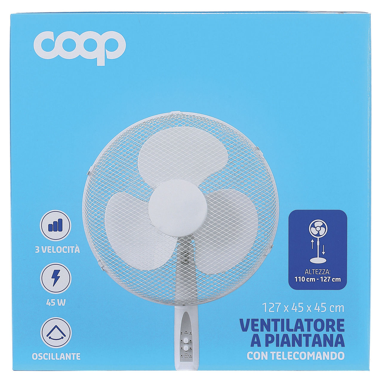 Ventilatore a piantana coop fs40-91rn con telecomando - Immagine 11