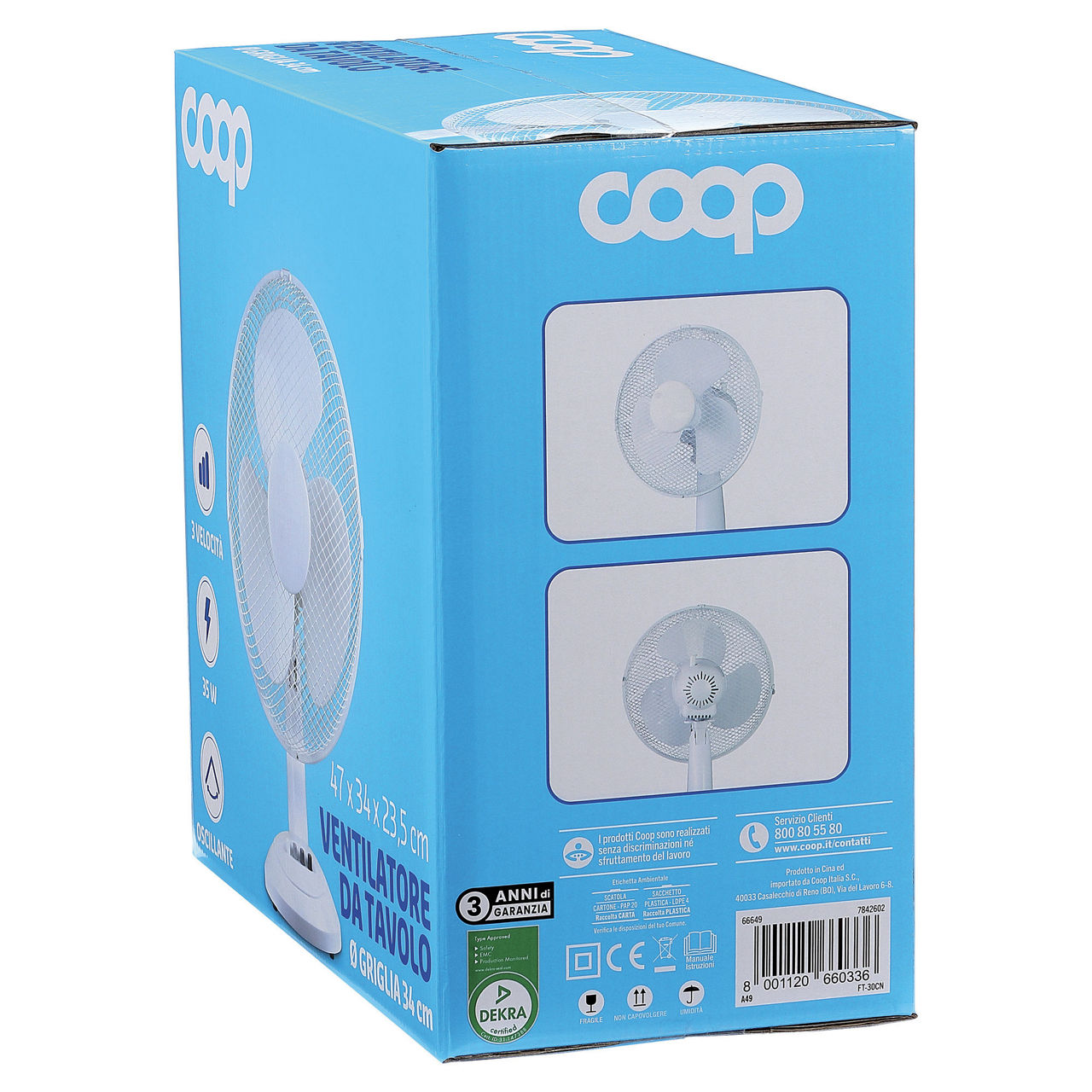 Ventilatore da tavolo coop ft-30cn 30 cm - Immagine 31
