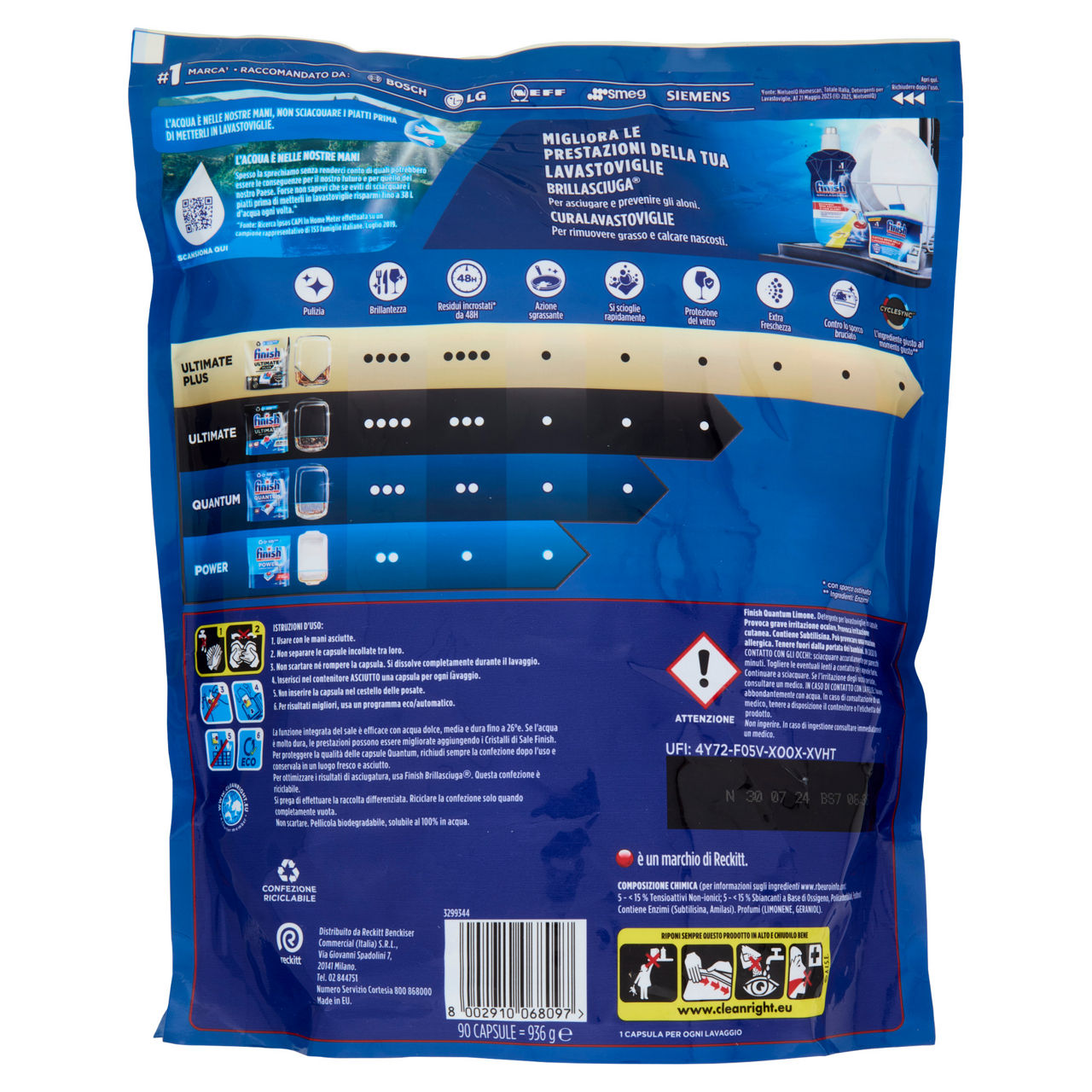 Detersivo lavastoviglie finsh powerball quantum lemon 90caps - Immagine 21