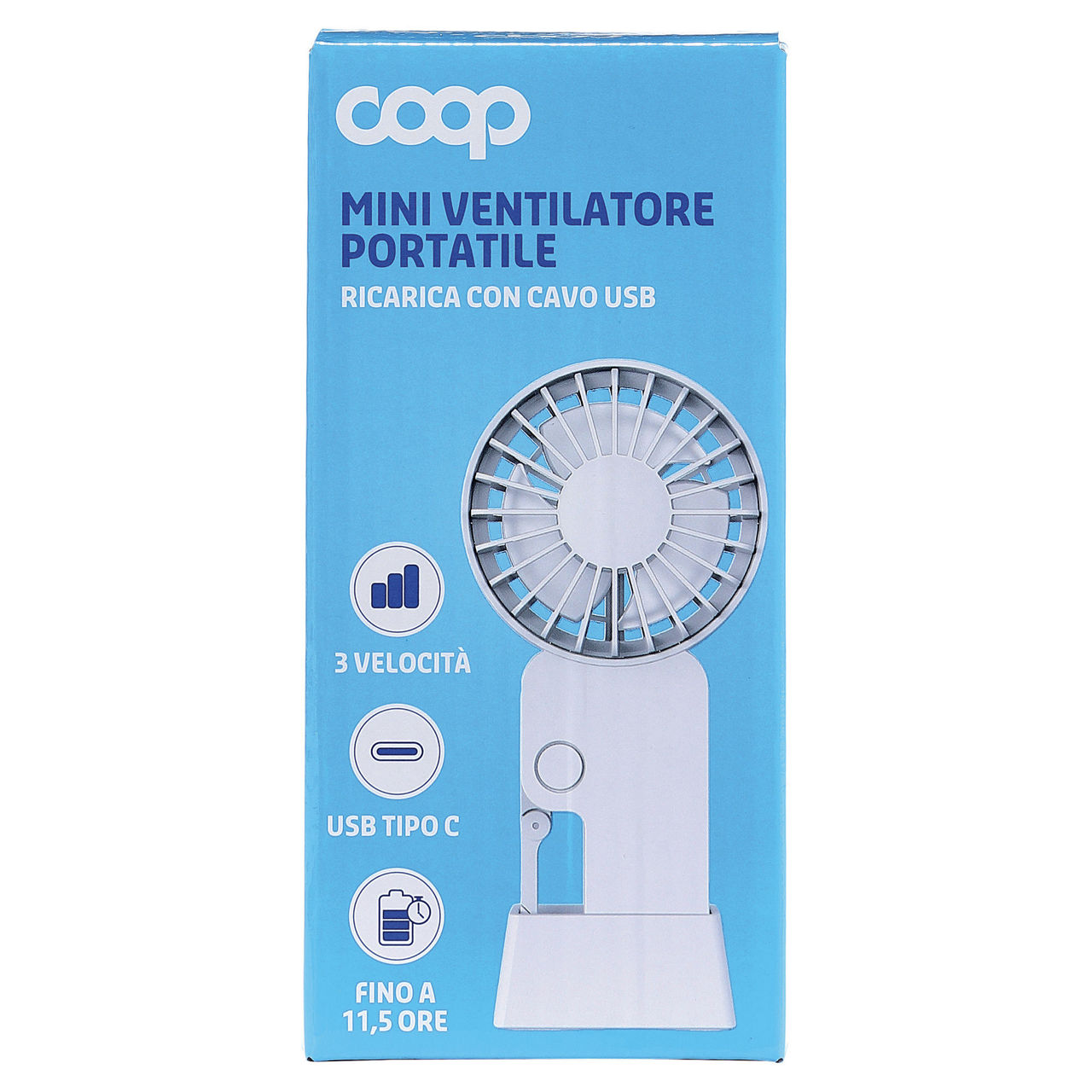 Mini ventilatore portatile coop hp1013n ricaricabile usb - Immagine 11