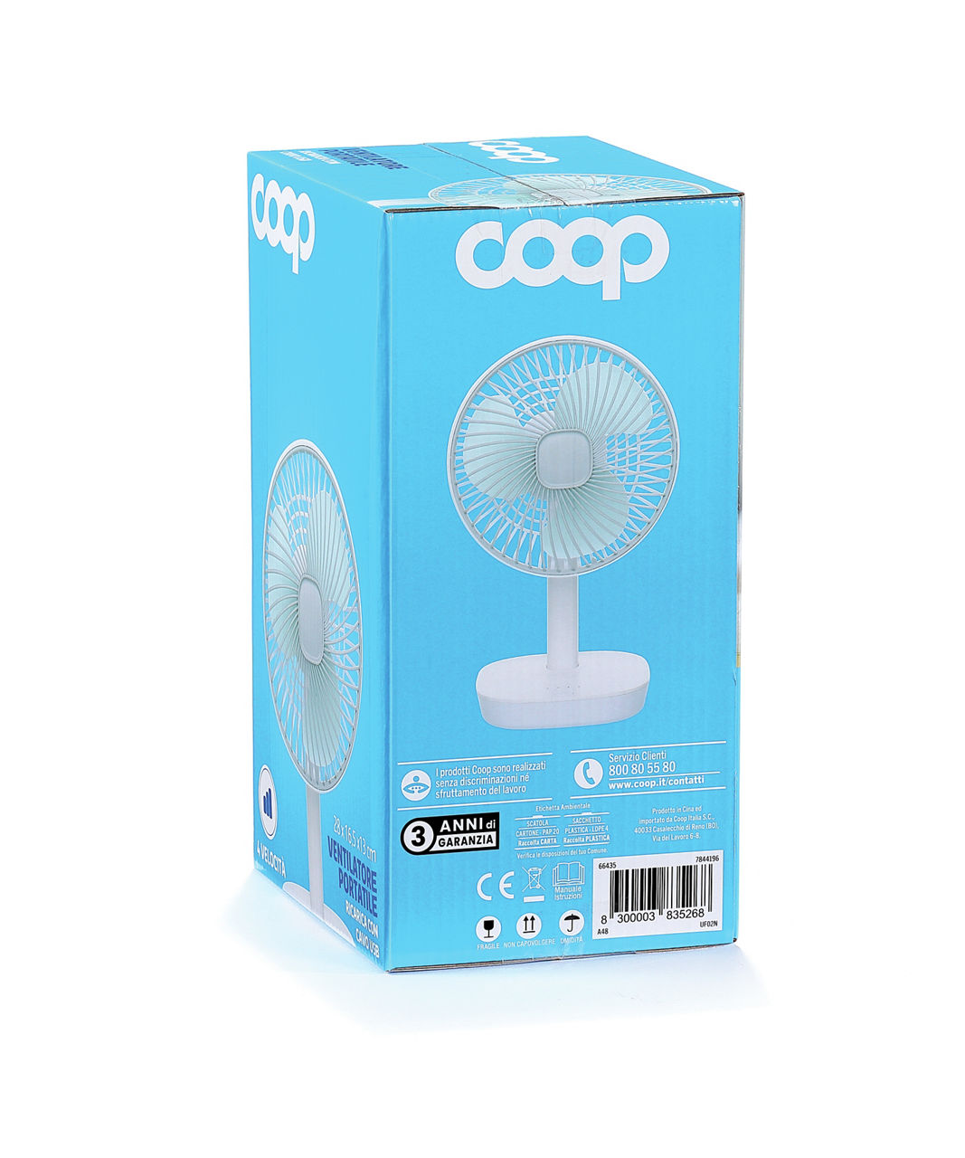 Ventilatore portatile e ricarica con cavo USB 4 velocità - Immagine 11