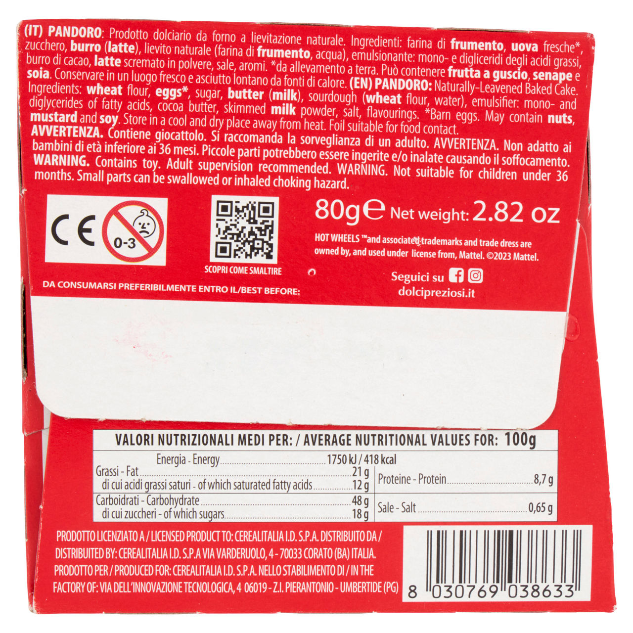 Mini pandoro Hot Wheels 80 gr - Immagine 51