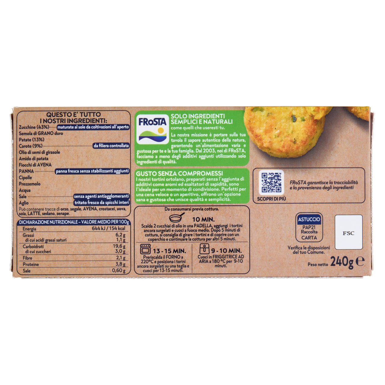 Tortini di verdure Ortolano con zucchine e carote surgelati 8 pz 240 gr - Immagine 31