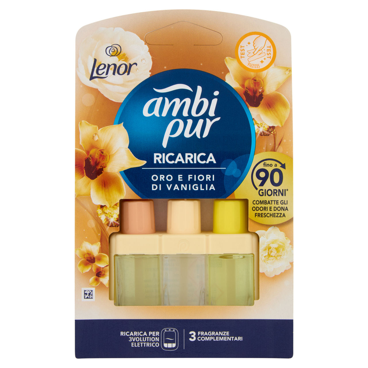 Deodorante ambiente ricarica per 3volution elettrico oro e fiori di vaniglia 20 ml