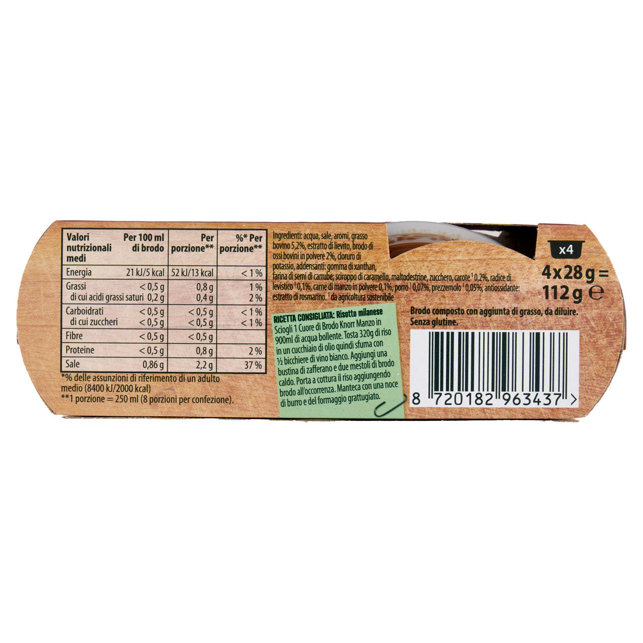 Cuore di brodo manzo a basso contenuto di sale 4 pz x 28 gr  - Immagine 51