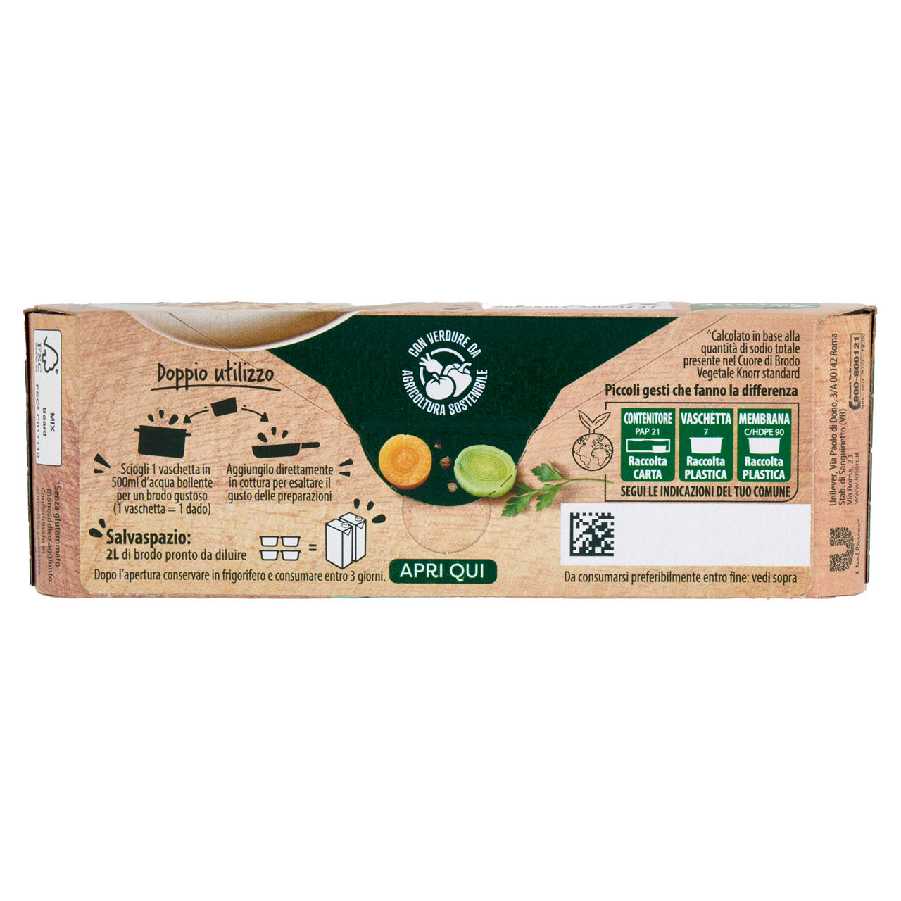 Cuore di brodo vegetale a basso contenuto di sale 4 pz x 28 gr  - Immagine 21