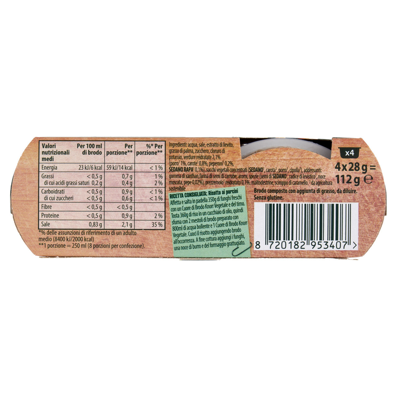 Cuore di brodo vegetale a basso contenuto di sale 4 pz x 28 gr  - Immagine 51