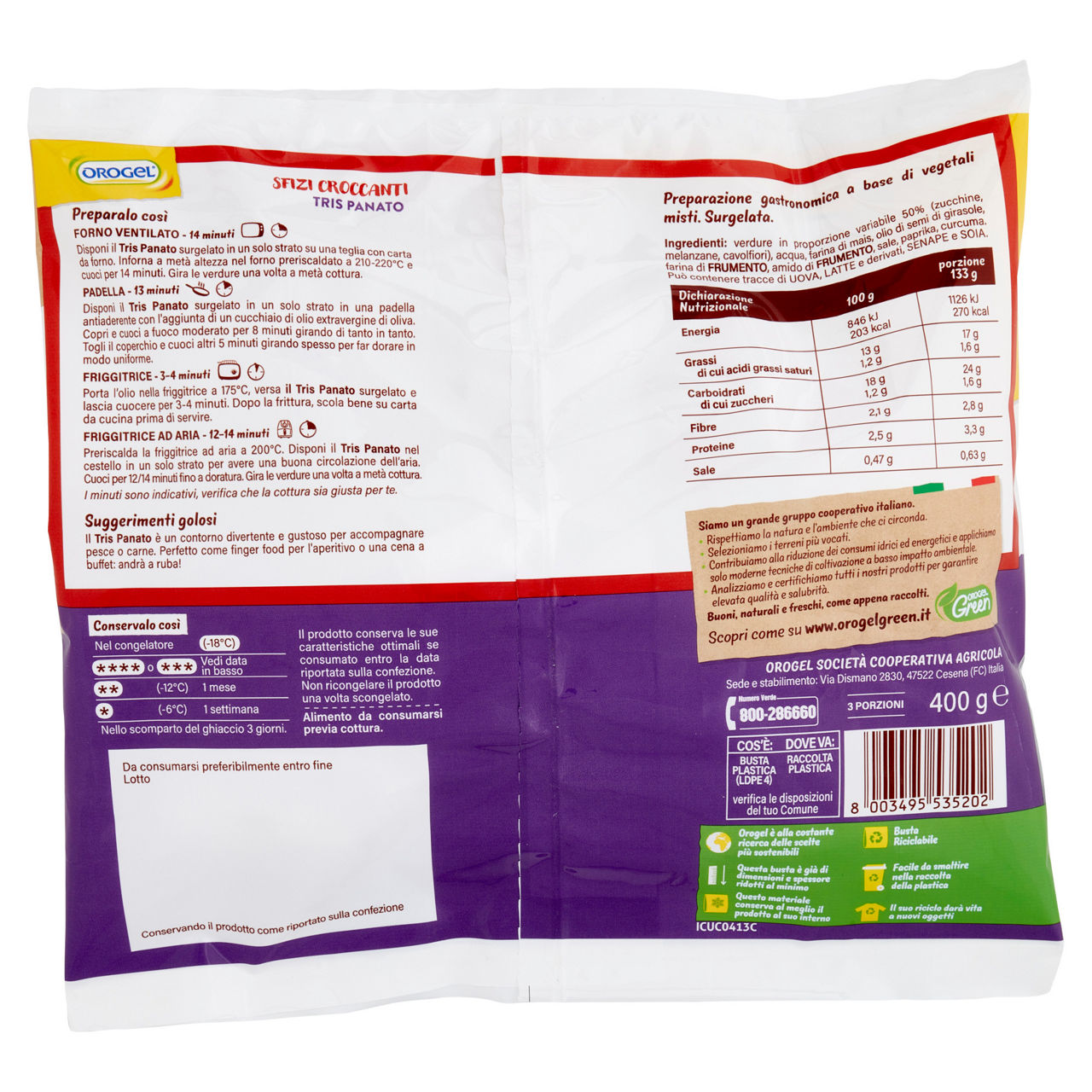 Tris di verdure panate surgelate 400 gr - Immagine 21