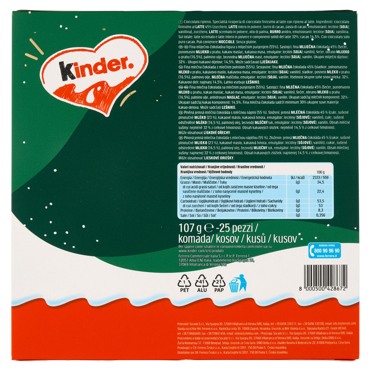 Cioccolatini Kinder love mini 107 gr - Immagine 111