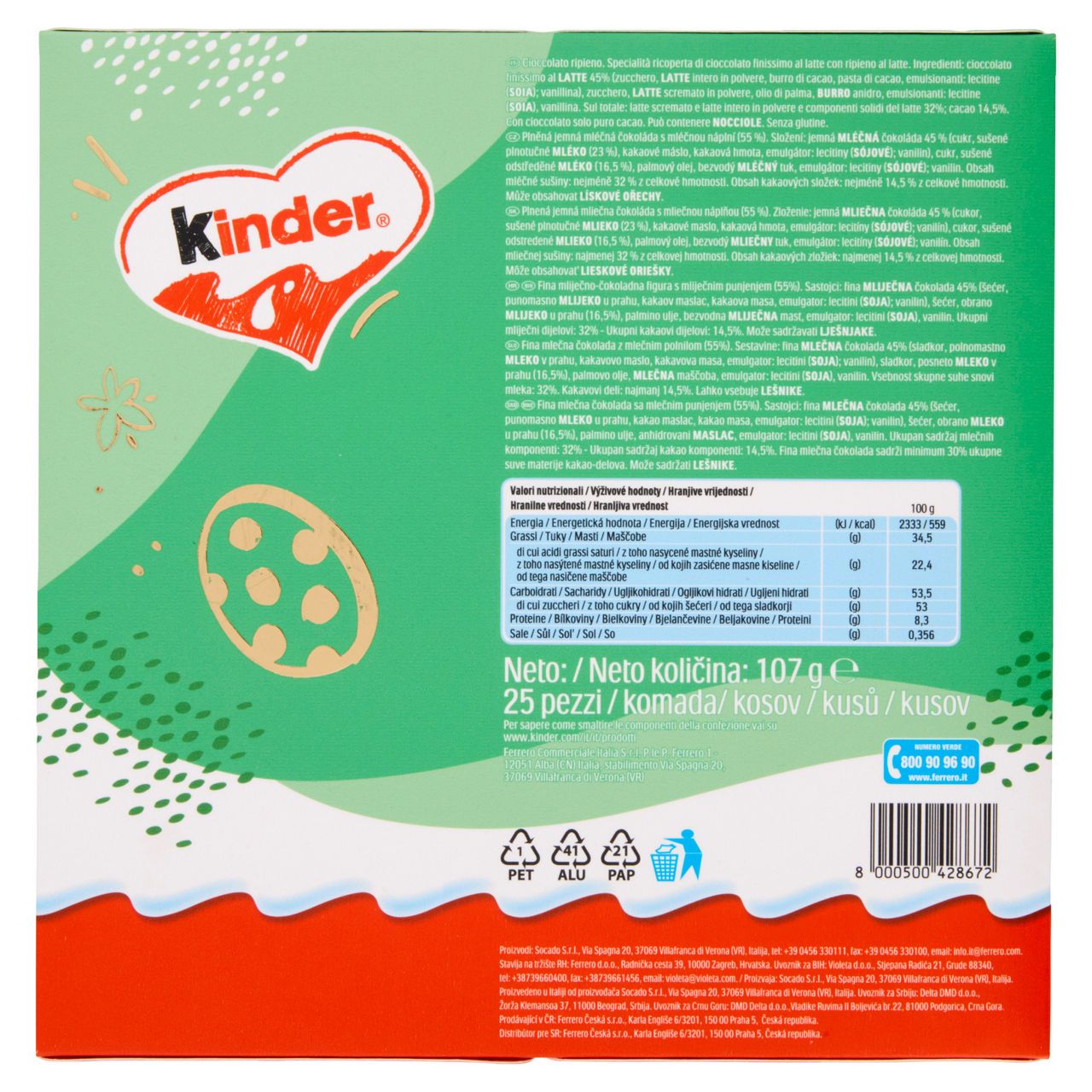 Cioccolatini Kinder love mini 107 gr - Immagine 171