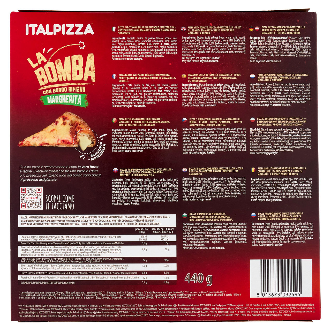 Pizza Margherita con bordo ripieno 440 gr - Immagine 51