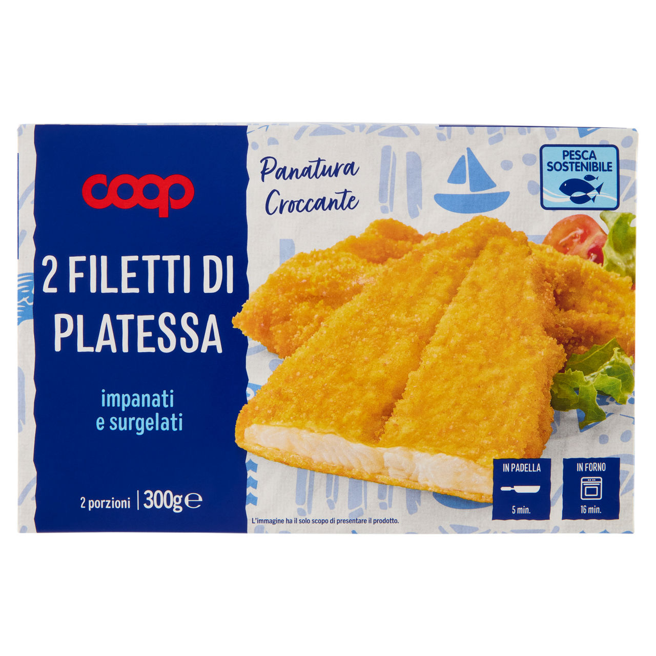 Filetti di platessa impanati e surgelati 300 gr