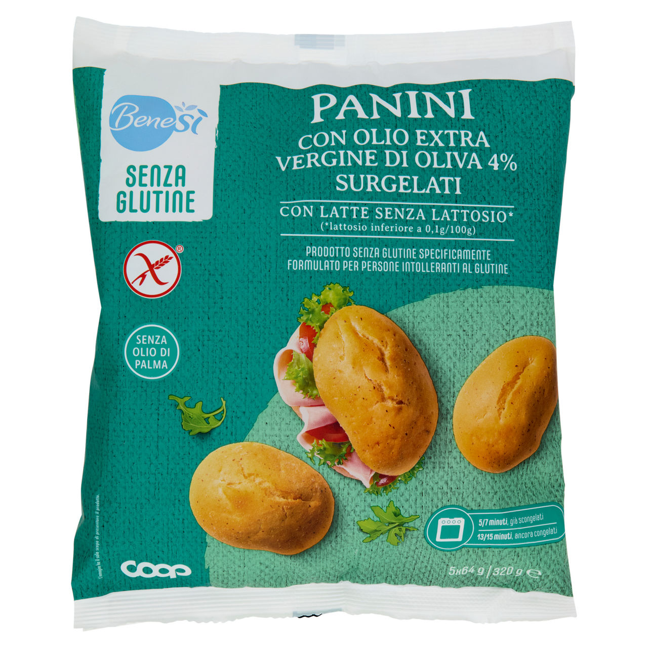 Panini con olio extra vergine di oliva surgelati 5 pz 320 gr - Immagine 01