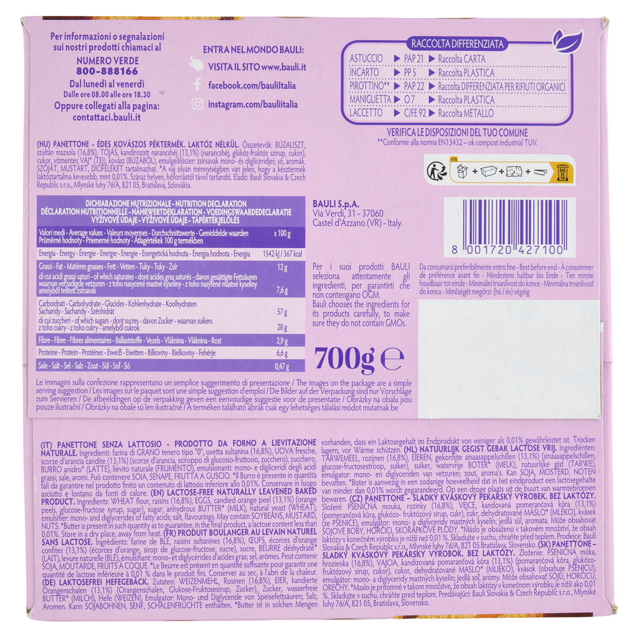 Panettone classico senza lattosio 700 gr - Immagine 51