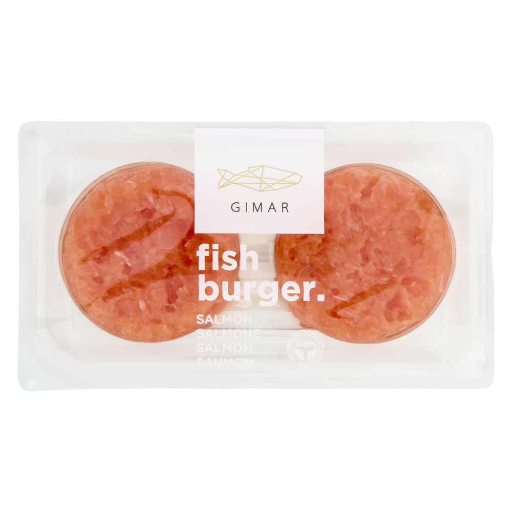 Fish burger di salmone 2 pz 100 gr