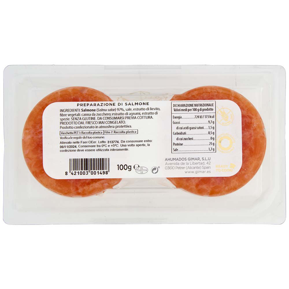 Fish burger di salmone 2 pz 100 gr - Immagine 21