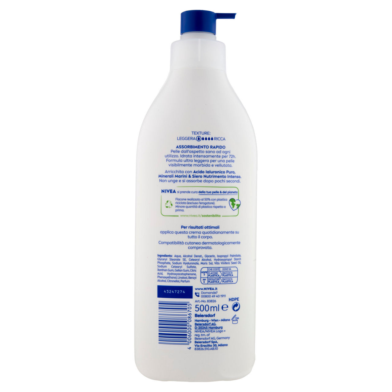 Crema corpo fluida idratante express con pump 500 ml - Immagine 21