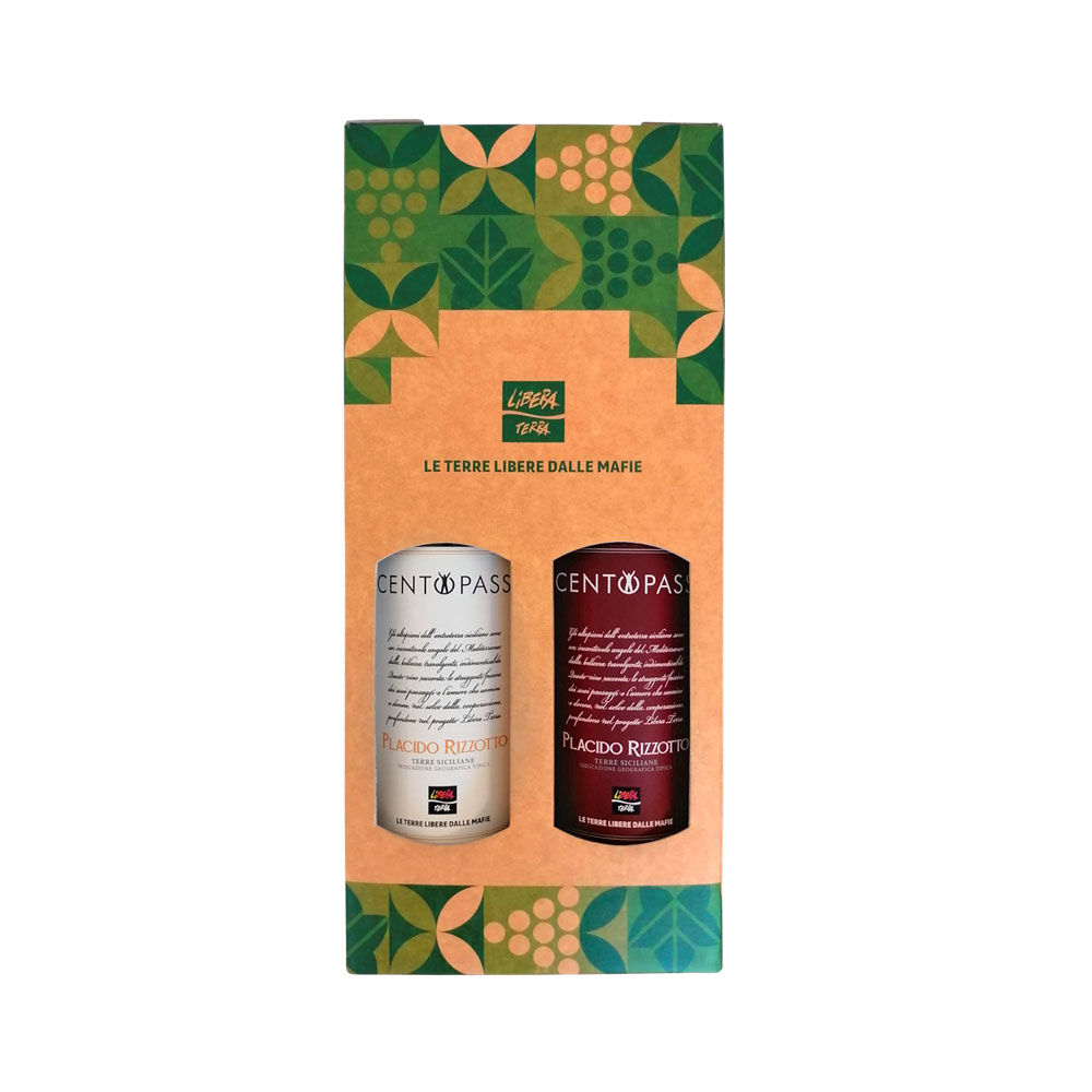 Confezione vini Placido Rizzotto Terre Siciliane IGT centopassi bio 2 pz - Immagine 01