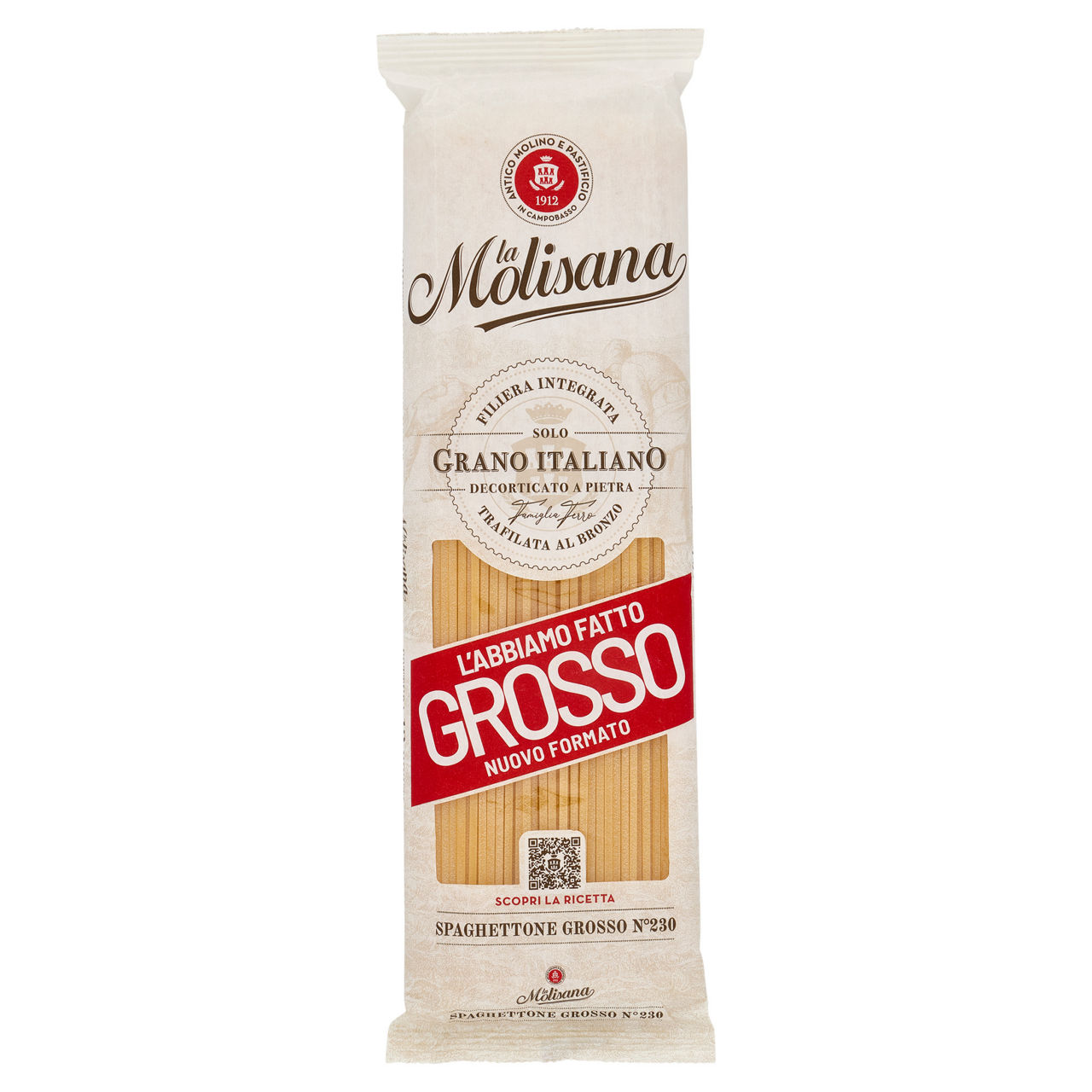 Spaghettone grosso n. 230 pasta di semola di grano duro 500 gr - Immagine 01