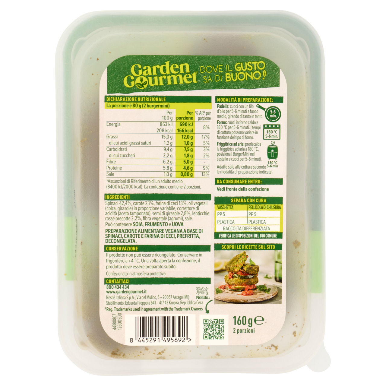 Mini burger di spinaci e carote 160 gr - Immagine 51
