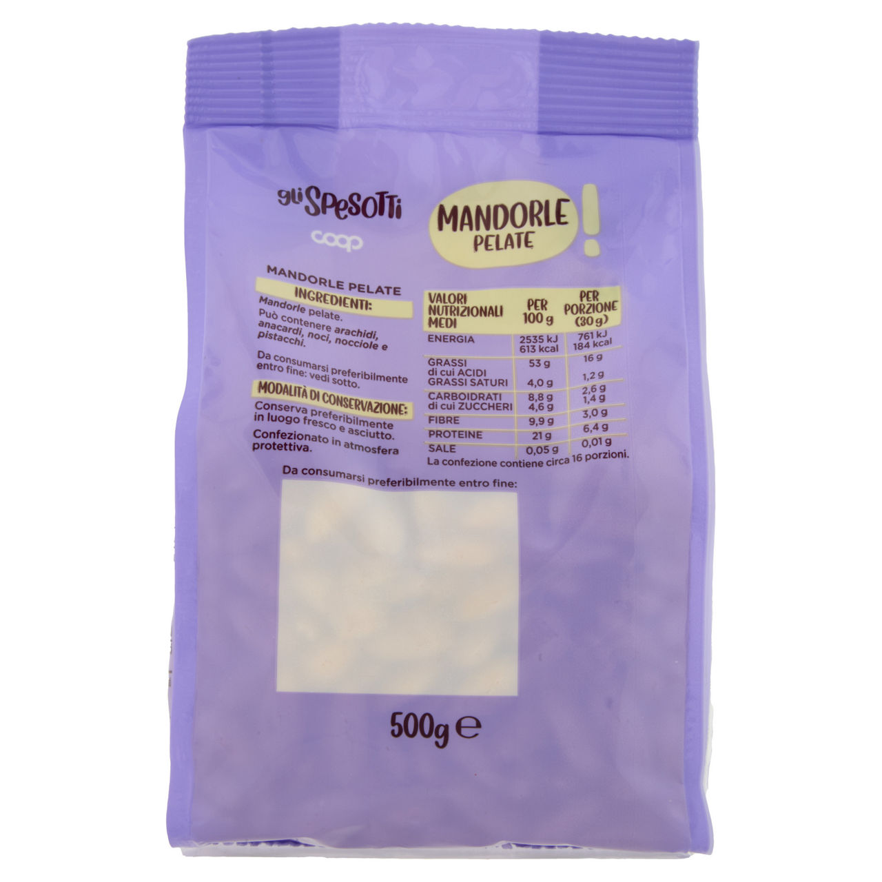 Mandorle pelate 500 gr - Immagine 91