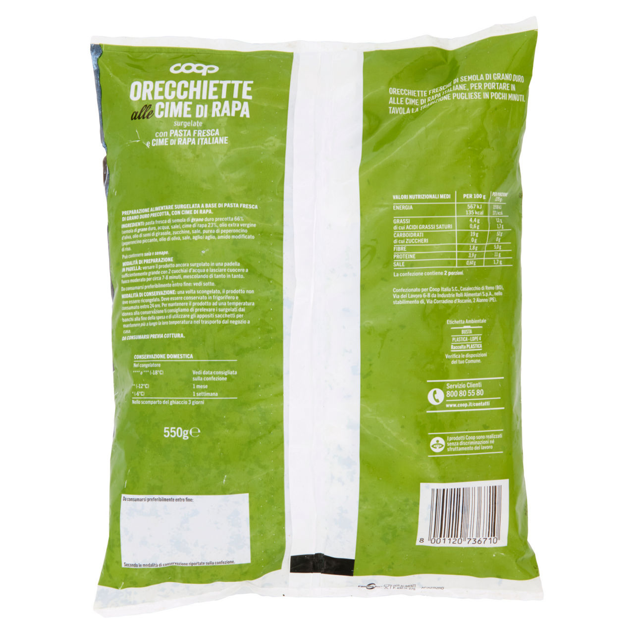 Orecchiette alle cime di rapa surgelate 550 gr - Immagine 51
