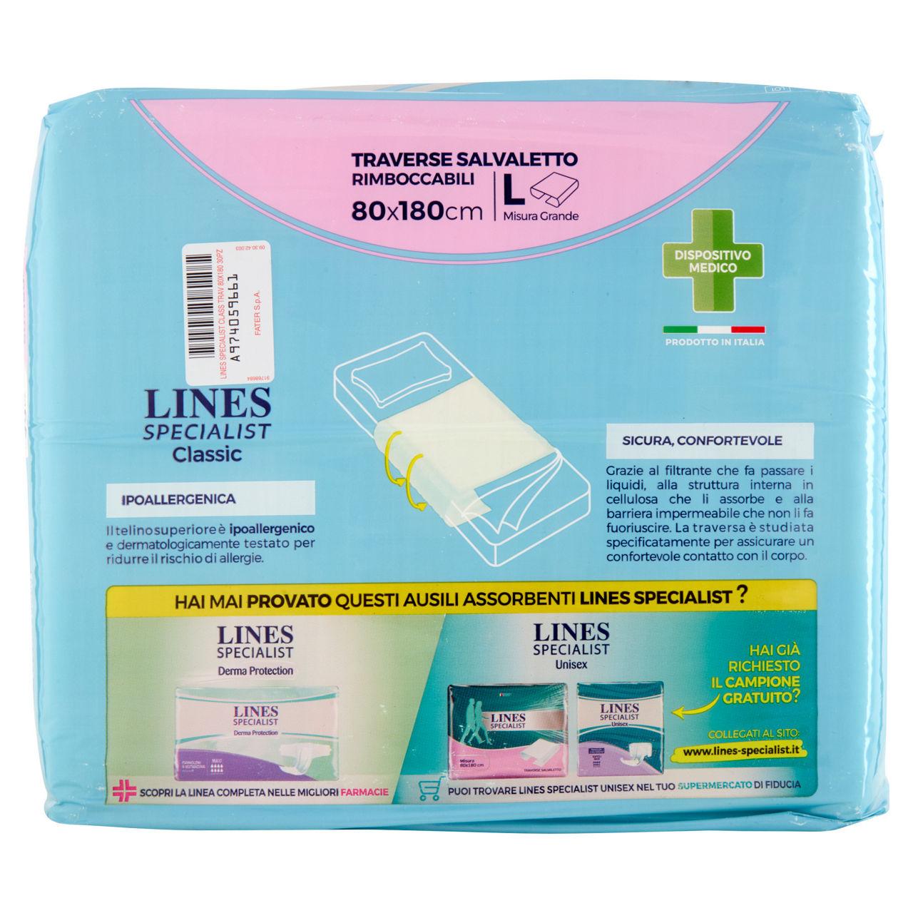 Traverse per incontinenza lines specialis classic 80x180 pz.30 - Immagine 21