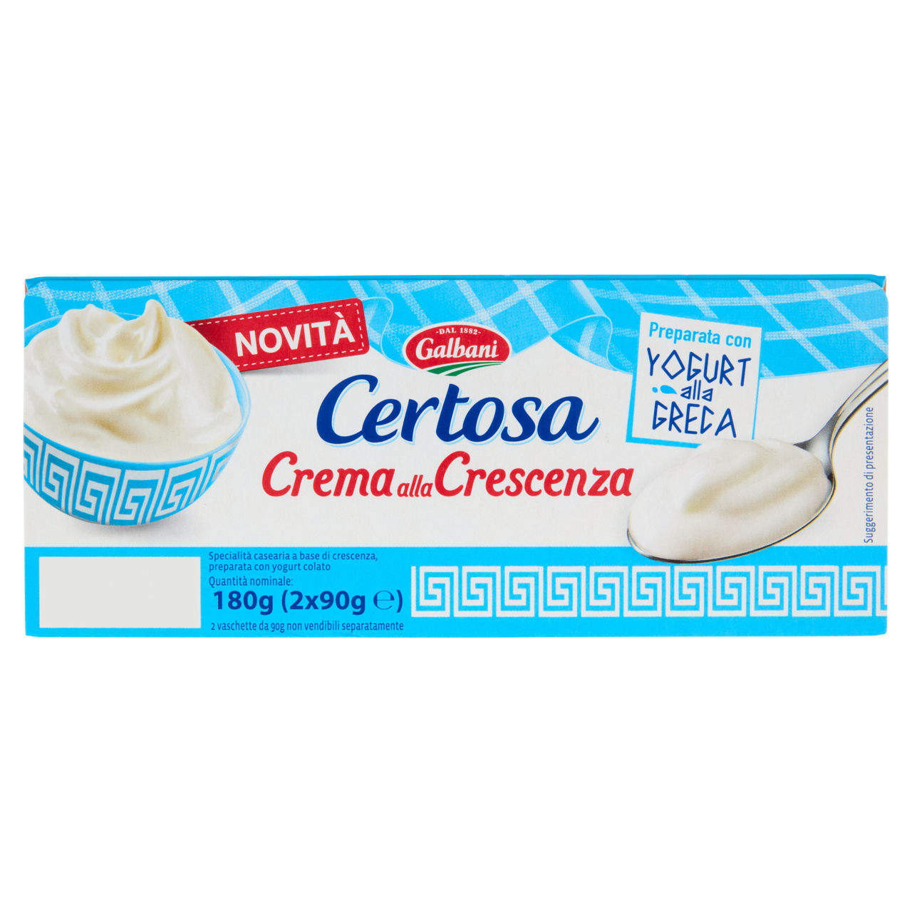 Crema alla crescenza con yogurt alla Greca 2 pz 180 gr