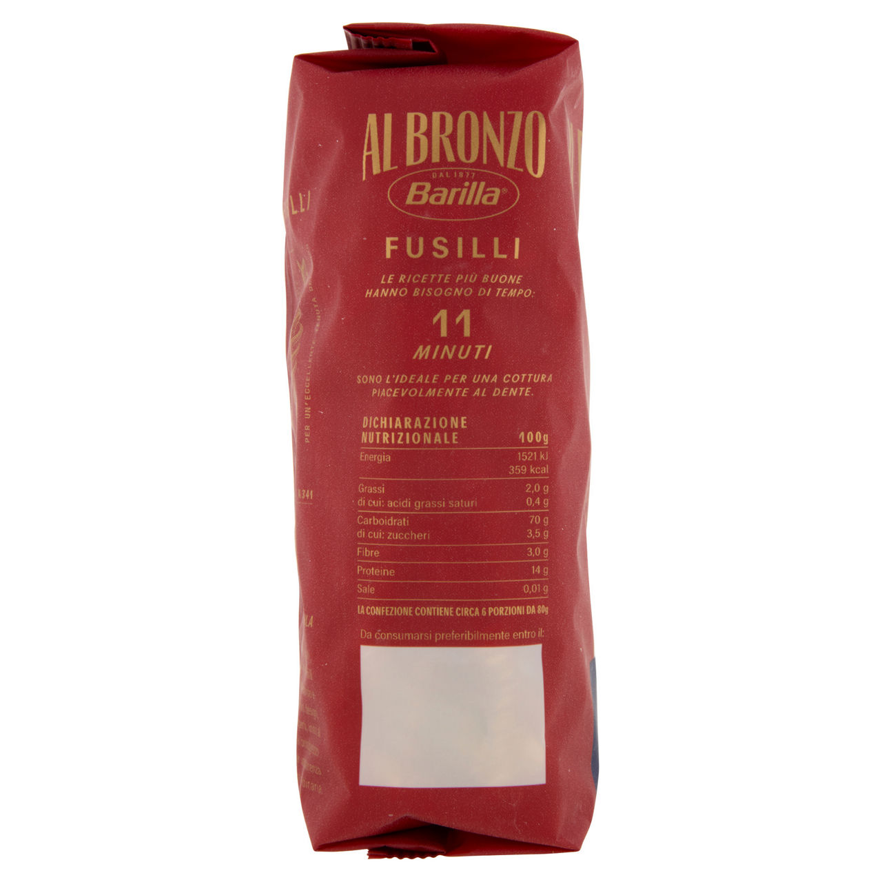 Fusilli al bronzo n. 341 pasta di semola di grnao duro 500 gr - Immagine 11