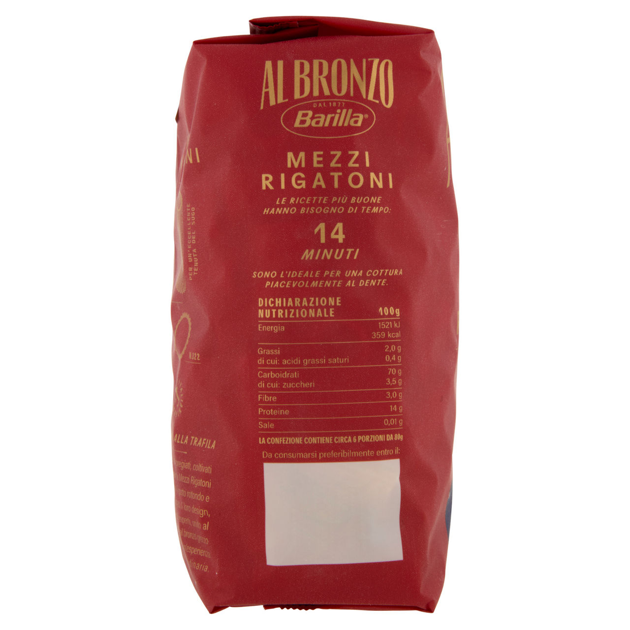 Mezzi rigatoni al bronzo n. 322 pasta di semola di grano duro 500 gr - Immagine 31