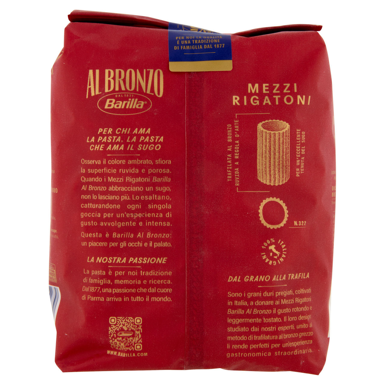 Mezzi rigatoni al bronzo n. 322 pasta di semola di grano duro 500 gr - Immagine 21