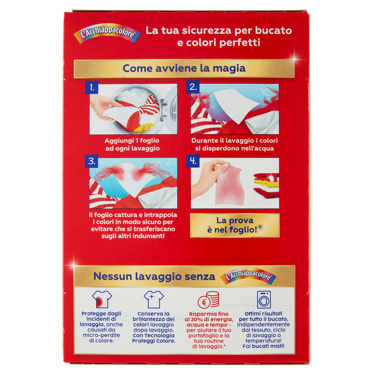 Foglietti bucato proteggi colore l'Acchiappacolore 20 pz + 2 gratis - Immagine 11