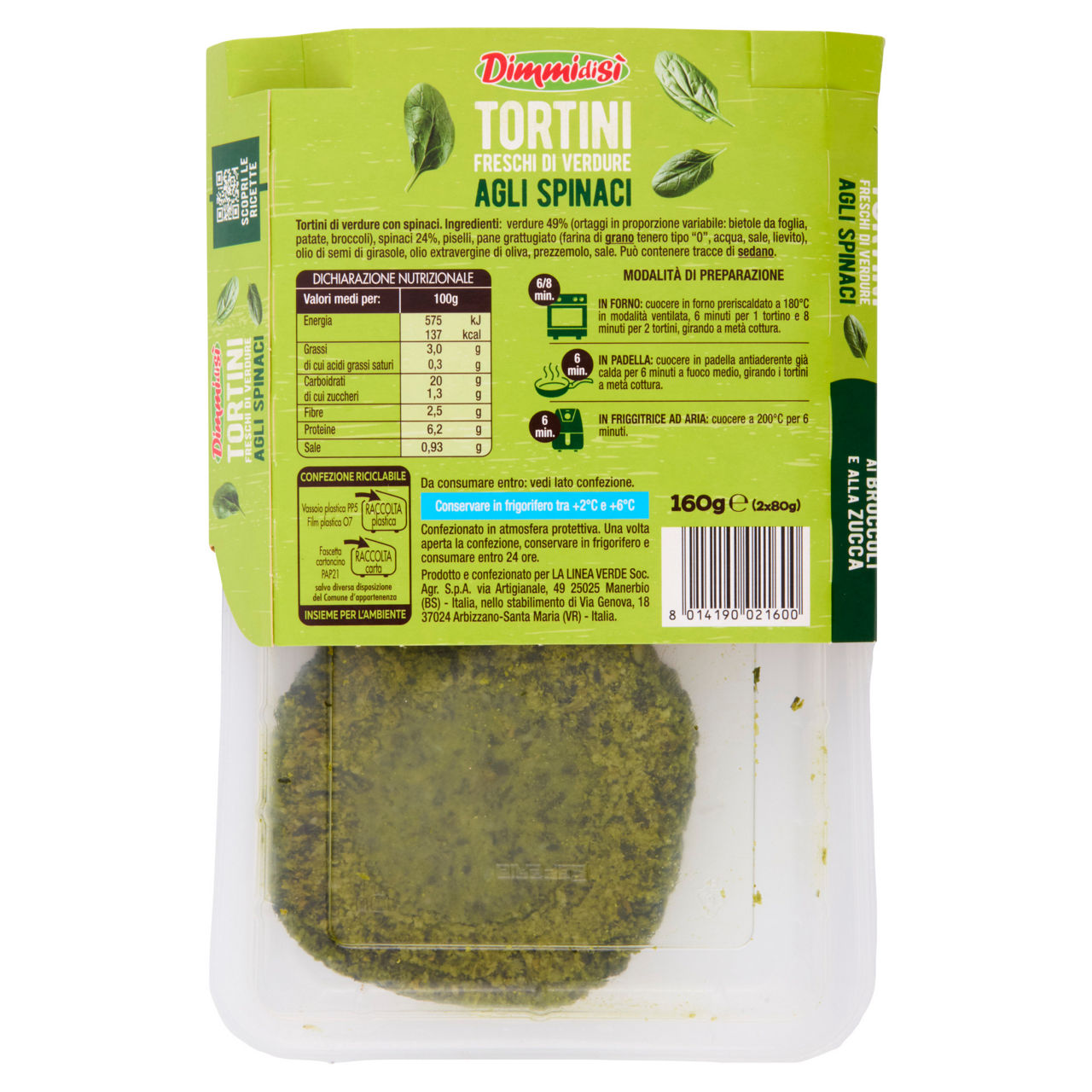 Tortini di verdure agli spinaci 2 pz 160 gr - Immagine 11