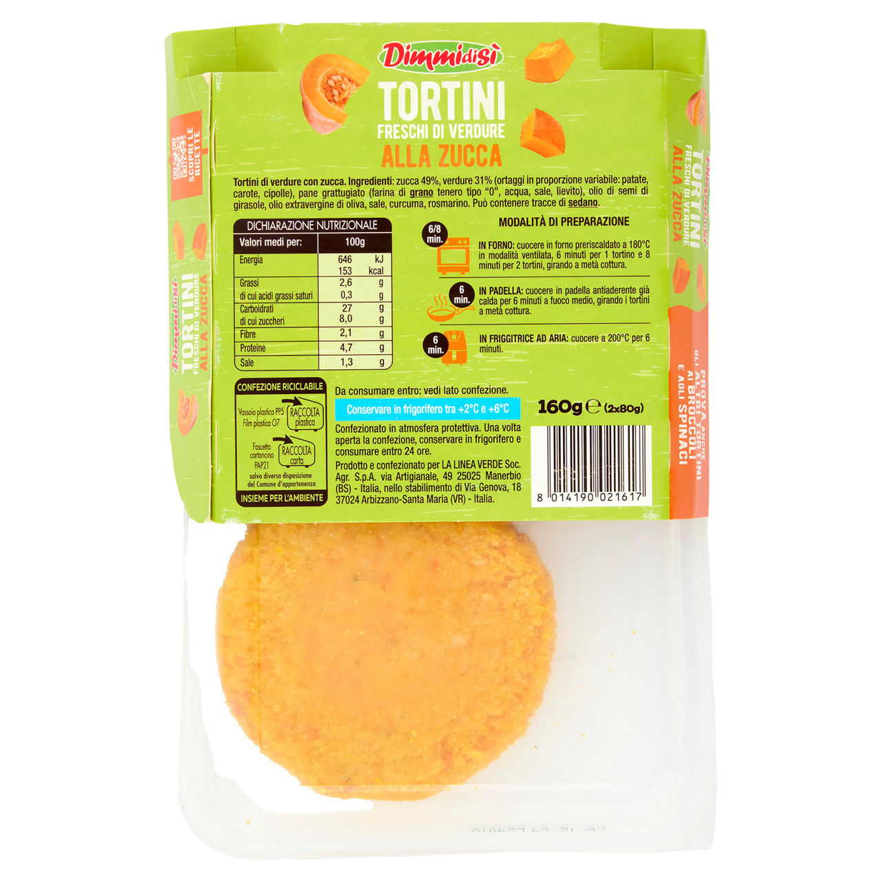 Tortini di verdure alla zucca 2 pz 160 gr - Immagine 11