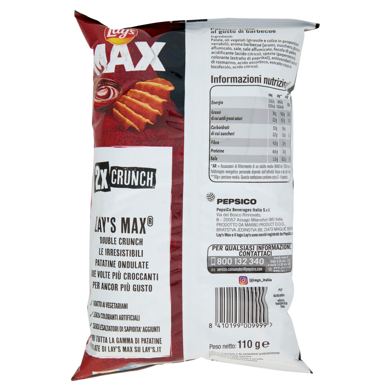 Patatine max double crunch gusto barbecue 110 gr - Immagine 31