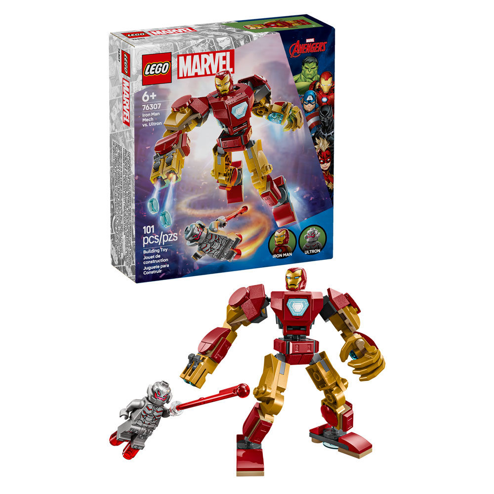 Mech di Iron man contro Ultron superheroes Marvel 76307 - Immagine 01