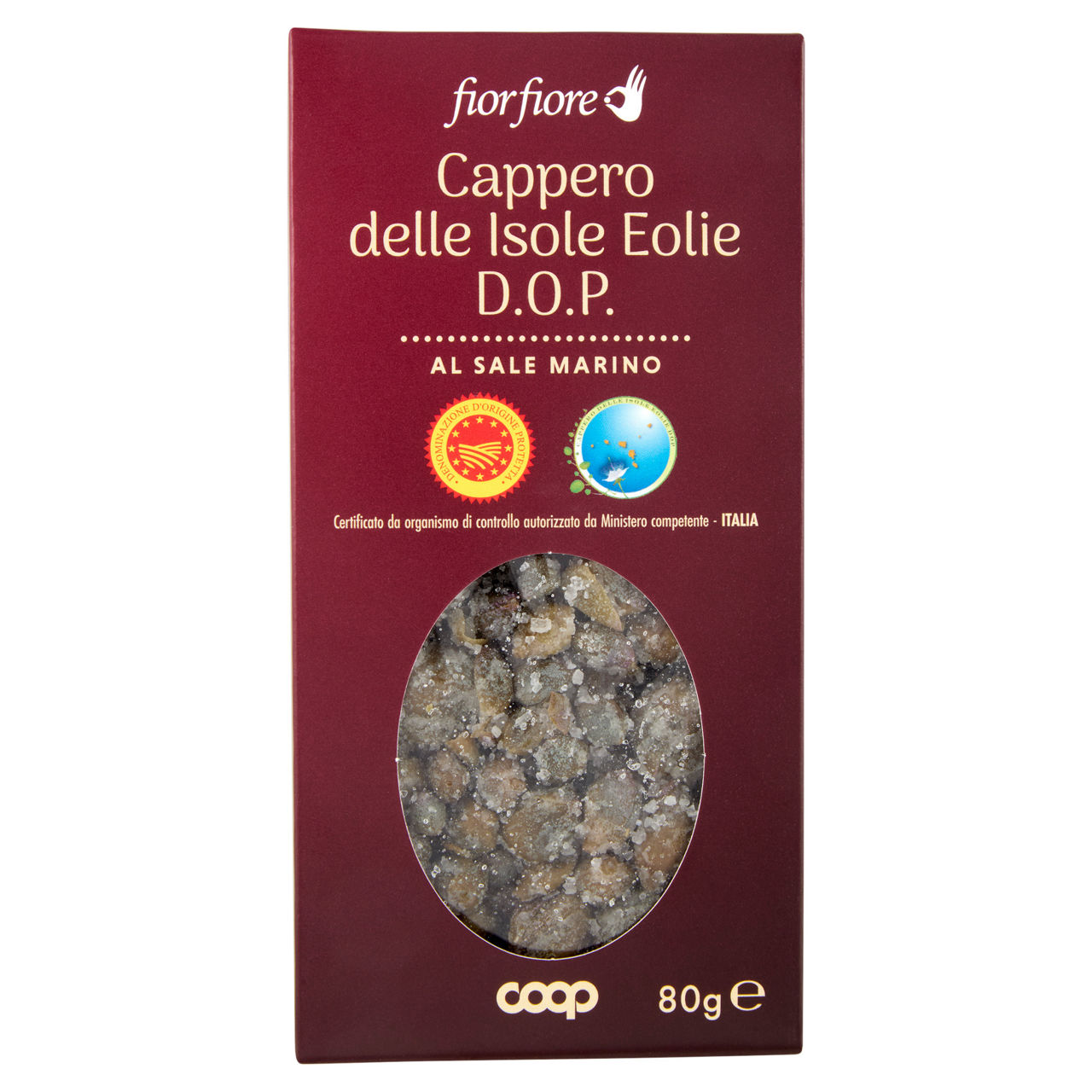 Capperi delle Isole Eolie DOP al sale marino 80 gr