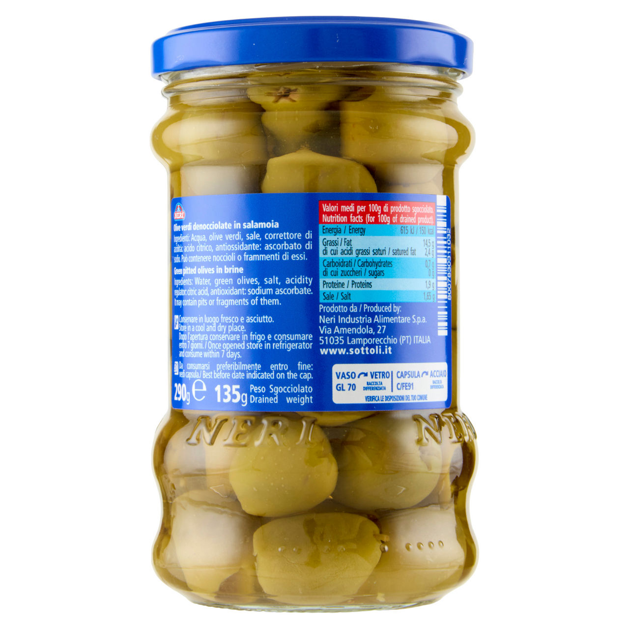 Olive verdi denocciolate in salamoia 135 gr - Immagine 31