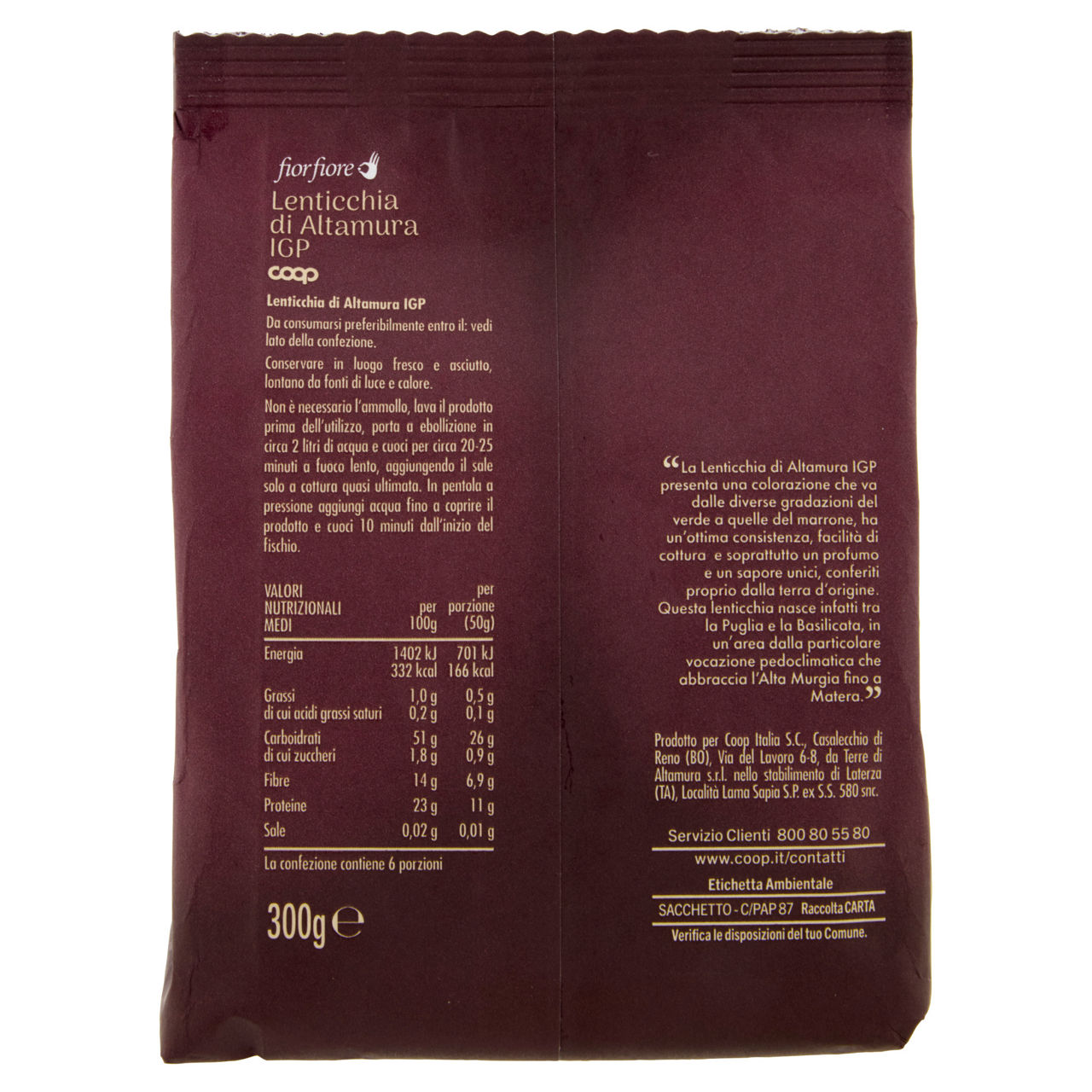 Lenticchie di Altamura IGP 300 gr - Immagine 51