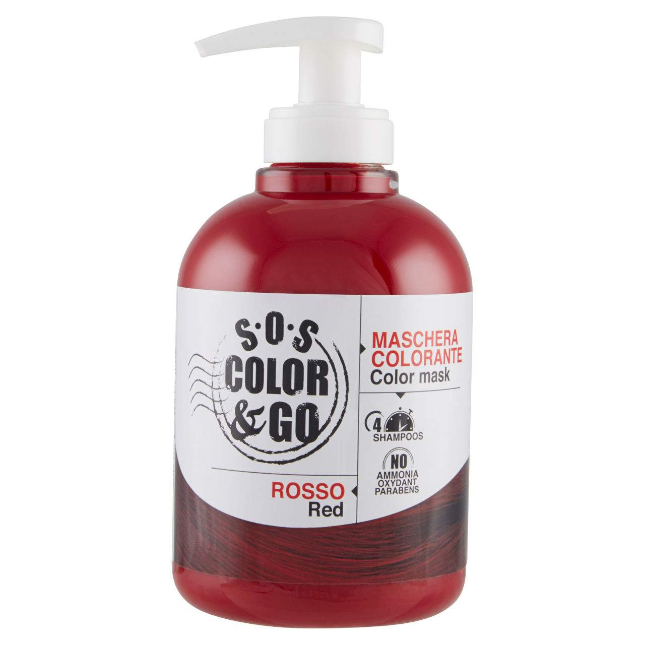 Maschera colorata ravviva colore color rosso 300 ml - Immagine 01
