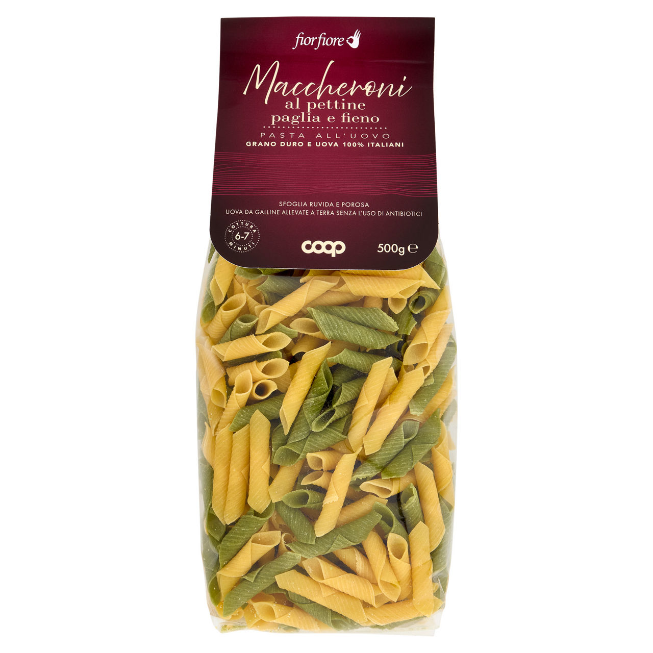 Maccheroncini pettine p.fieno uovo fior fiore coop g 500