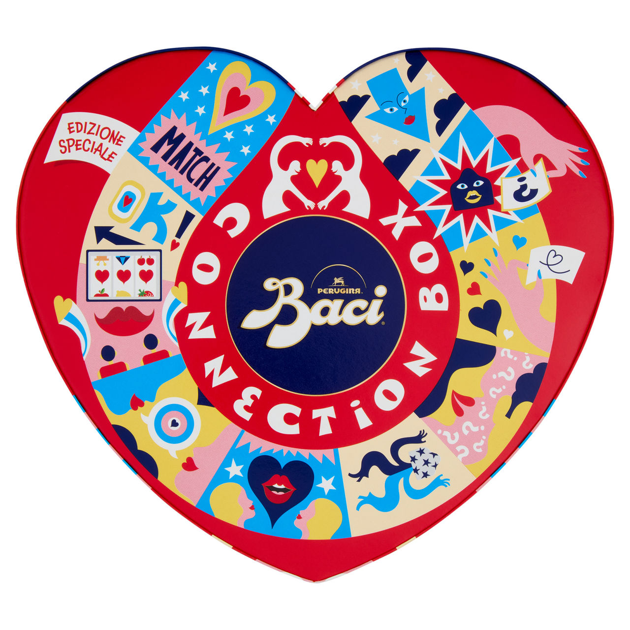 Cioccolatini Baci Connection Box in confezione a cuore 100 gr