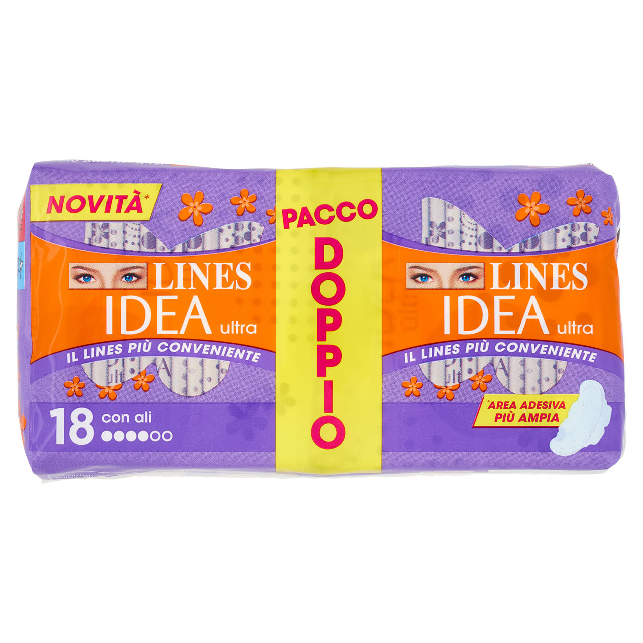 Assorbenti giorno con ali pacco doppio 18 pz