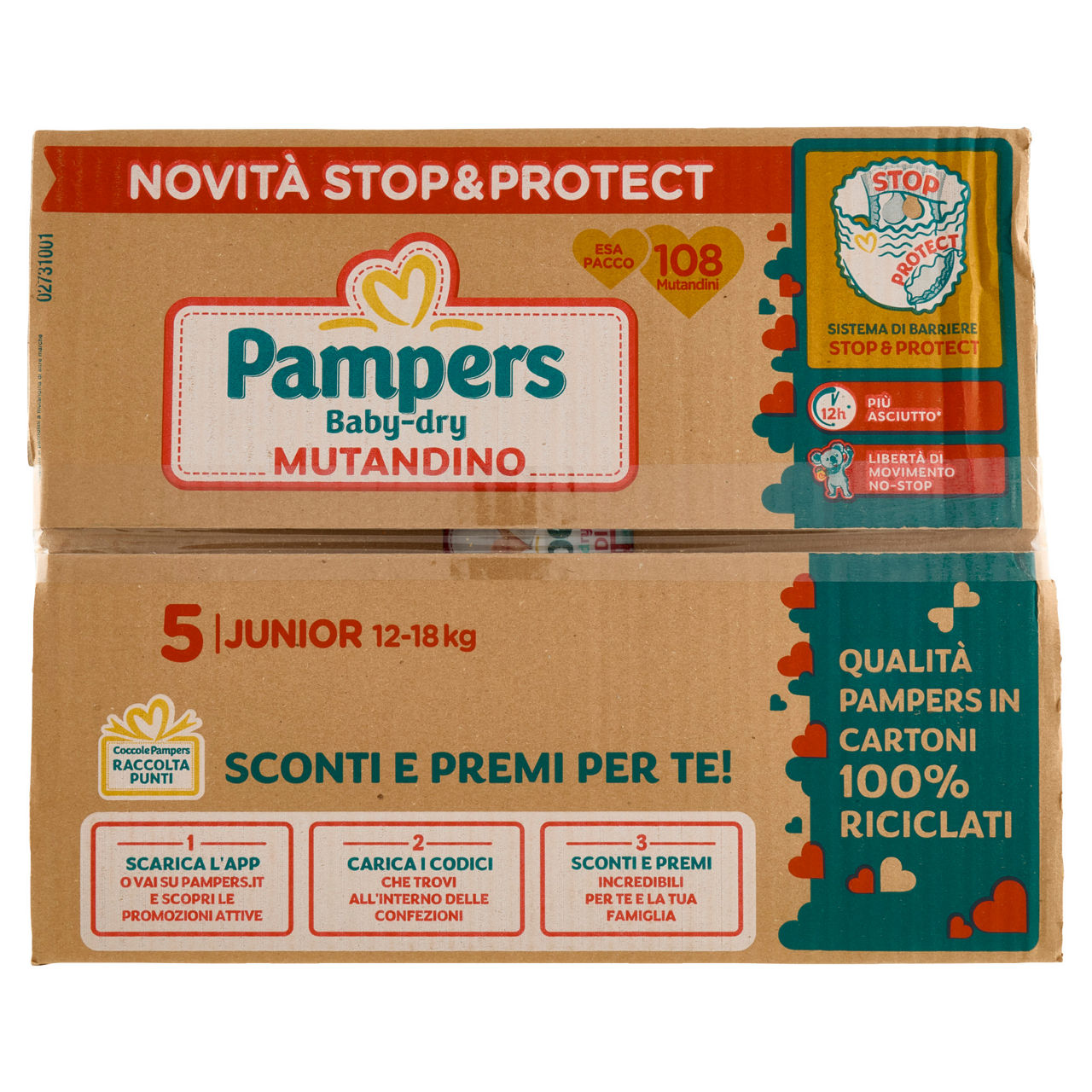 Pannolini mutandino junior tg 5 kg 12-18 pz 108 - Immagine 11
