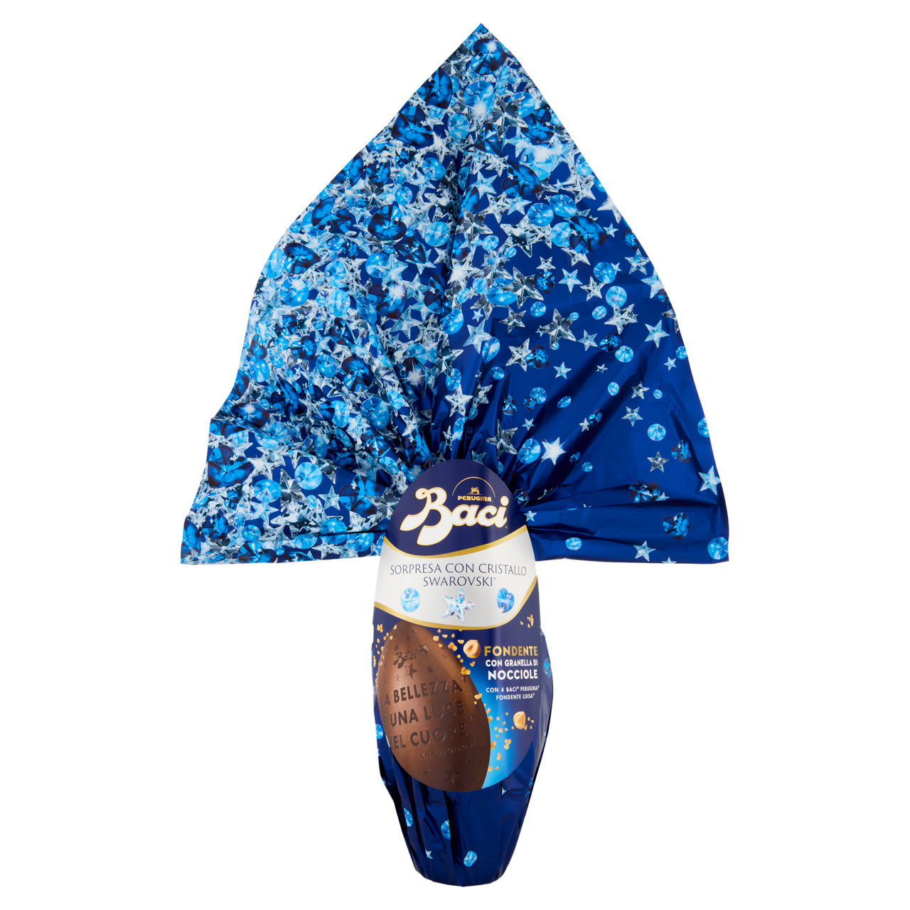 Uovo di cioccolato fondente Baci con sorpresa cristallo Swarovski 310 gr